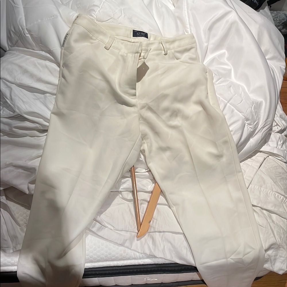 Armani Jeans White Dress Pants